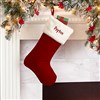 19 Inch Burgundy Stocking