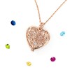 Rose Gold Heart Locket - Empty View