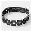 Matte Black ID Bracelet Back Engraving