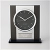 Engraved Classic Black & Silver Clock