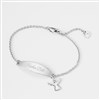 Engraved Sterling Silver Angel Bracelet