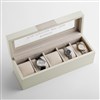 Inside White Wooden Watch Box 