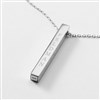 Back of Sterling Vertical Cube Necklace