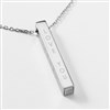 Sterling Silver Vertical Cube Necklace  