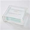 Engraved Glass Coaster Set and Holder