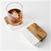 Engraved Couples Wood Coaster Set