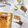 Monogram Wood and Marble Coaster Set 