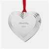 Silver Heart Locket Ornament, Back View