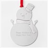 Silver Sparkling Snowman Ornament