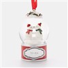 Kissing Polar Bears Snow Globe Ornament