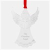 Engraved Memorial Silver Angel Ornament