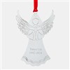 Back of Memorial Silver Angel Ornament