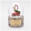 Engraved Red Vintage Truck Snow Globe   