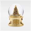 Large Golden Musical Tree Snow Globe  