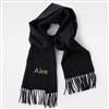 Soft Fringe Scarf in Solid Black  