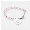 Pink & Sterling Silver Baby Bracelet    