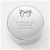 Top of Crystal Bow Round Keepsake Box 