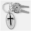 Engraved Cross Keychain   