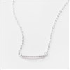 Sterling Silver CZ Bar Necklace