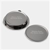 Gunmetal Coaster Set with Holder