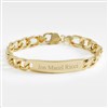 Gold Over Sterling Silver ID Bracelet   