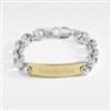 Sterling Silver Two Tone ID Bracelet