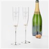 Thin Gold Band Champagne Flute Set  