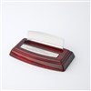 Gloss Mahogany & Silver Card Holder