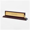 High Gloss Mahogany & Gold Name Plate 