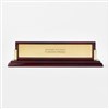 High Gloss Mahogany & Gold Name Plate 