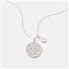 Sterling Silver Filigree Round Necklace 