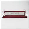 High Gloss Mahogany & Silver Name Plate