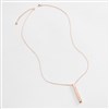 Rose Gold Cube Necklace on Chain