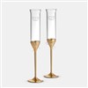 Love Knots Gold Toasting Flute Pair