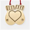 Gold Sparkle Mittens Ornament 