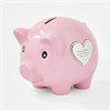 Ceramic Piggy Bank in Pink 