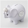 Engraved Ceramic Elephant Coin Bank  