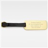 Engraved Brass Luggage Tag