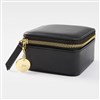 Black Leather Travel Jewelry Case