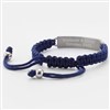 Inside Navy & Silver Corded ID Bracelet 