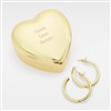 Heart Box and Large Metal Hoop Set