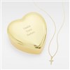 Heart Box and Pave Cross Necklace Set