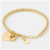 Engraved Gold Heart Bracelet (Front)