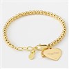 Engraved Gold Heart Bracelet (Back)