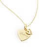 Gold Sterling Silver Heart Necklace