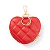 Quilted Heart Coin Purse in Red