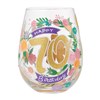 Happy 70th Birthday Stemless Wine Glass 