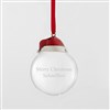 Santa Hat Glass Ball Ornament 