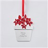 Poinsettia Enamel & Metal Ornament    