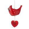 Ceramic Cardinal Windchime Front